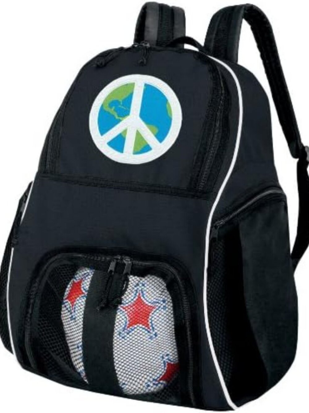 Peace Sign Soccer & Volleyball Backpack | Stylish Sports Bag for Active Kids